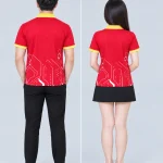 Áo Polo Đồng Phục Công Nghệ Đỏ Viền Vàng