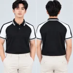 Áo Polo Đồng Phục Màu Đen Phối Trắng