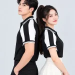 Áo Polo Đồng Phục Màu Đen Phối Trắng