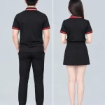 Áo Polo Đồng Phục Màu Đen Viền Đỏ