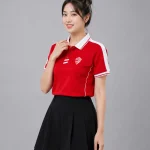 Áo Polo Đồng Phục Màu Đỏ Phối Trắng