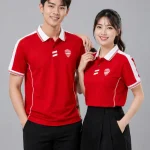 Áo Polo Đồng Phục Màu Đỏ Phối Trắng