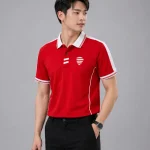 Áo Polo Đồng Phục Màu Đỏ Phối Trắng