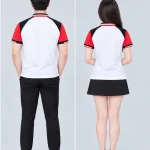 Áo Polo Đồng Phục Màu Trắng Phối Đỏ Đen
