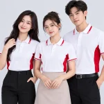 Áo Polo Đồng Phục Màu Trắng Phối Đỏ