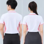 Áo Polo Đồng Phục Màu Trắng Phối Hồng