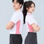 Áo Polo Đồng Phục Màu Trắng Phối Hồng