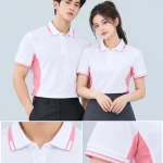 Áo Polo Đồng Phục Màu Trắng Phối Hồng
