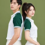 Áo Polo Đồng Phục Màu Trắng Phối Raglan Xanh Lá