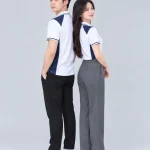Áo Polo Đồng Phục Màu Trắng Phối Xanh Navy