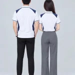 Áo Polo Đồng Phục Màu Trắng Phối Xanh Navy