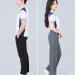 Áo Polo Đồng Phục Màu Trắng Phối Xanh Navy