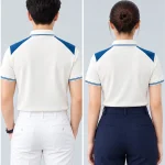 Áo Polo Đồng Phục Màu Trắng Phối Xanh Ngọc