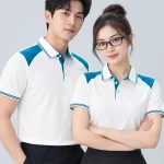 Áo Polo Đồng Phục Màu Trắng Phối Xanh Ngọc