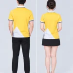 Áo Polo Đồng Phục Màu Vàng Phối Trắng