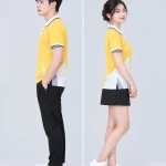 Áo Polo Đồng Phục Màu Vàng Phối Trắng