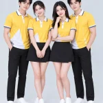 Áo Polo Đồng Phục Màu Vàng Phối Trắng