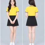 Áo Polo Đồng Phục Màu Vàng Viền Tím