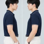 Áo Polo Đồng Phục Màu Xanh Đen Phối Trắng