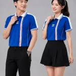 Áo Polo Đồng Phục Màu Xanh Dương Phối Trắng