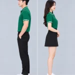 Áo Polo Đồng Phục Màu Xanh Lá Cây Viền Trắng