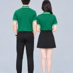 Áo Polo Đồng Phục Màu Xanh Lá Cây Viền Trắng