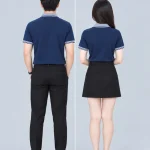 Áo Polo Đồng Phục Màu Xanh Navy Phối Xám
