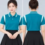 Áo Polo Đồng Phục Màu Xanh Ngọc Phối Trắng