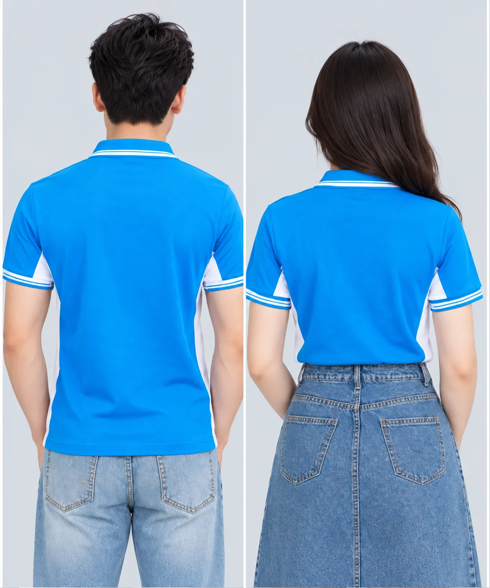 Áo Polo Đồng Phục Màu Xanh YA Phối Trắng