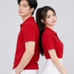 Áo Polo Đồng Phục Ngắn Tay Màu Đỏ Trơn