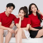 Áo Polo Đồng Phục Ngắn Tay Màu Đỏ Trơn