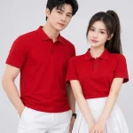 Áo Polo Đồng Phục Ngắn Tay Màu Đỏ Trơn
