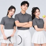 Áo Polo Đồng Phục Ngắn Tay Màu Xám Trơn