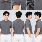 Áo Polo Đồng Phục Ngắn Tay Màu Xám Trơn
