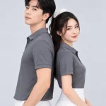 Áo Polo Đồng Phục Ngắn Tay Màu Xám Trơn
