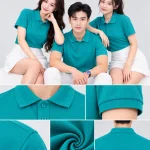 Áo Polo Đồng Phục Ngắn Tay Màu Xanh Ngọc Lam