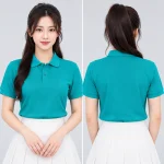 Áo Polo Đồng Phục Ngắn Tay Màu Xanh Ngọc Lam
