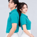 Áo Polo Đồng Phục Ngắn Tay Màu Xanh Ngọc Lam