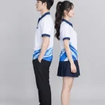 Áo Polo đồng phục Lớp màu trắng phối xanh dương