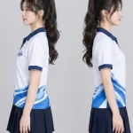 Áo Polo đồng phục Lớp màu trắng phối xanh dương