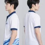 Áo Polo đồng phục Lớp màu trắng phối xanh dương