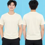 Áo Thun Đồng Phục Cổ Tròn Màu Kem