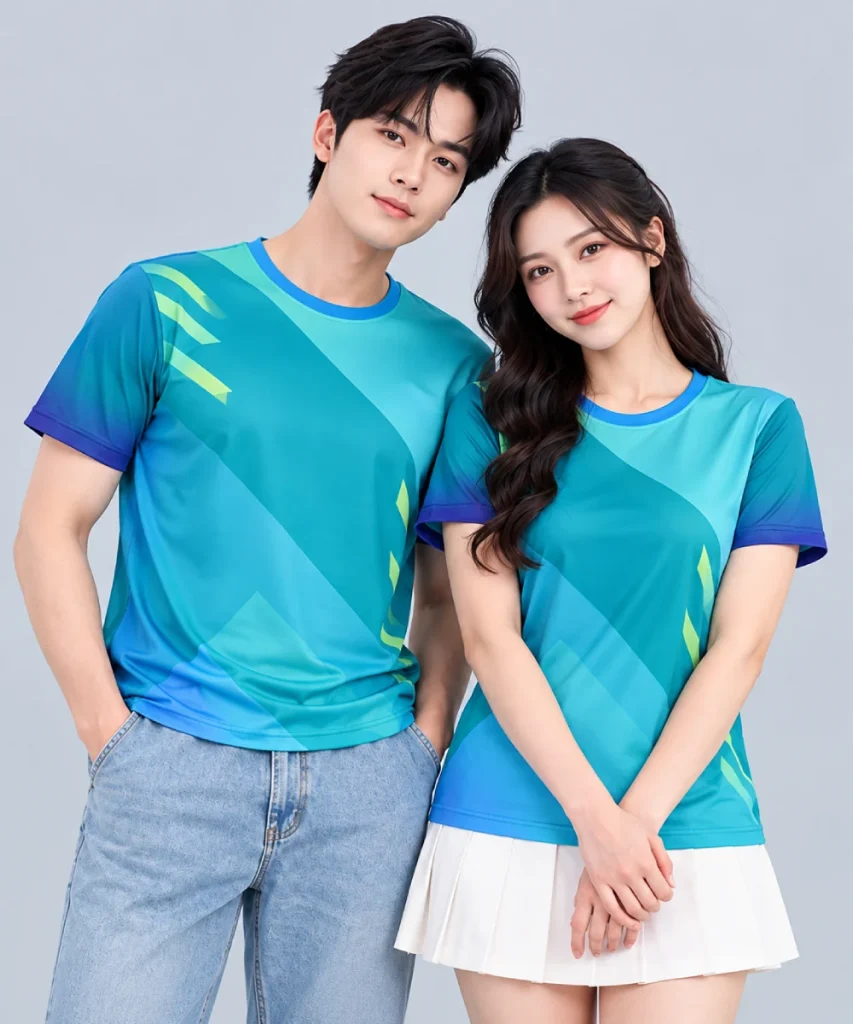 Áo Thun Đồng Phục Cổ Tròn Thể Thao Xanh Ngọc