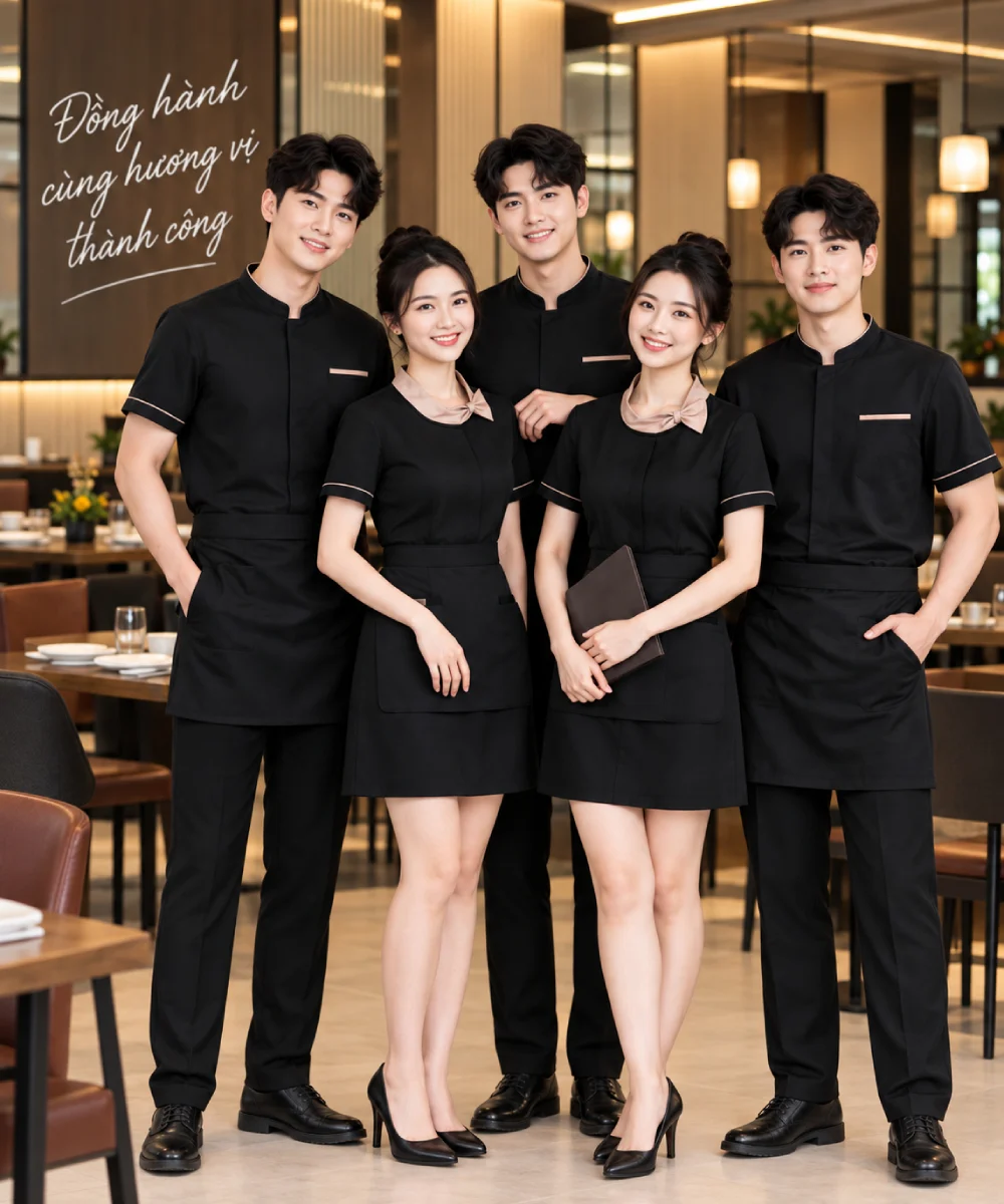 Áo đồng phục cho nhân viên phục vụ nhà hàng