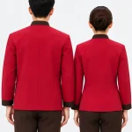 Áo đồng phục nhân viên buồng phòng khách sạn phối viền