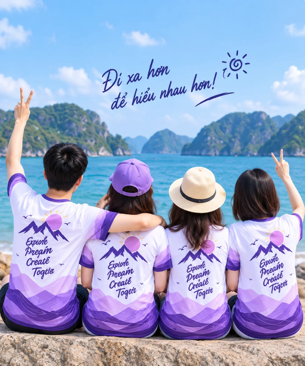 Áo du lịch đồng phục Teambuilding Tươi Sáng – Truyền Cảm Hứng