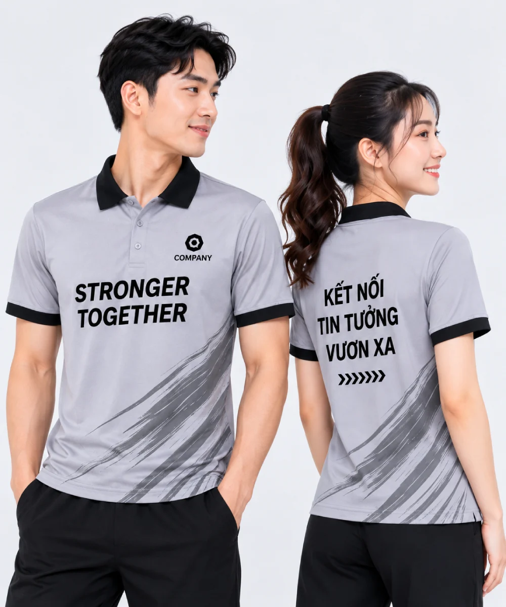 Áo du lịch đồng phục tembuilding tối giản - hiện đại