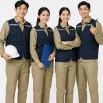 Áo gile bảo hộ lao động màu xanh đen