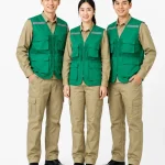 Áo gile bảo hộ lao động màu xanh lá cây