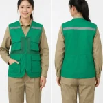 Áo gile bảo hộ lao động màu xanh lá cây